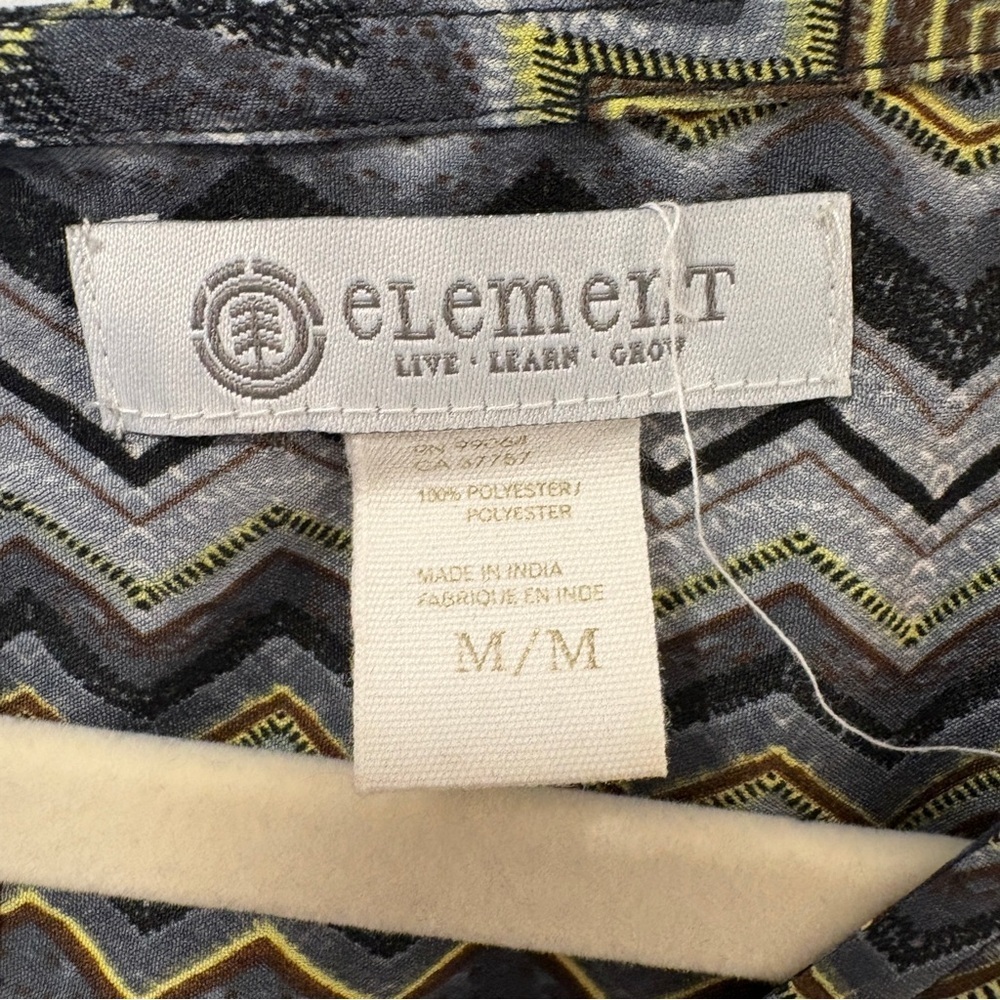 Element Womens Long Split Bell Sleeve Dress Sz Medium Keyhole Back , Aztec Print - Picture 8 of 13